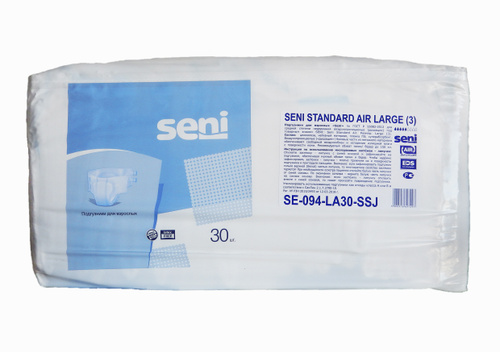 Подгузники для взрослых SENI Standart Air 30 шт размер L