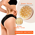 Щетка для сухого массажа CF 0207 круглая с ремешком, с щетиной и зубцами