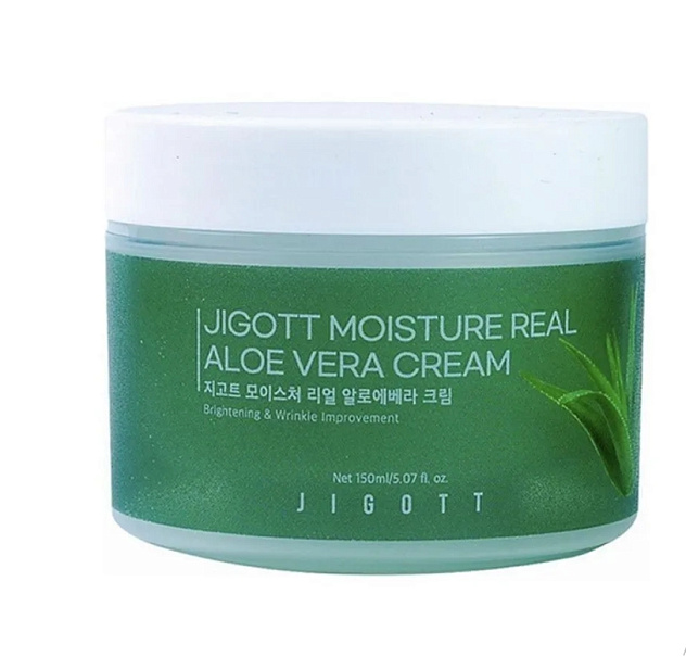 Крем с экстрактом алоэ вера Jigott Moisture Real Aloe Vera Cream 150ml