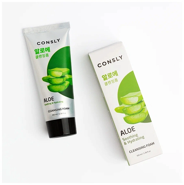 Пенка для умывания успокаивающая кремовая c экстр.алоэ вера Soothing Creamy Cleansing Foam, 100мл